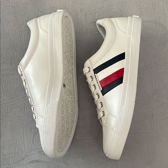 Tommy Hilfiger White Sneakers with Signature Stripes 6.5 women - Picture 3 of 5